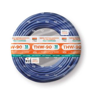 Cable THW-90 +plus 450/750 V 12 AWG Azul Indeco