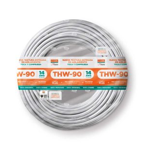 Cable THW-90 +plus 450/750 V 14 AWG Blanco Indeco