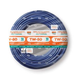 Cable TW-80 +plus 450/750 V 12 AWG Azul Indeco