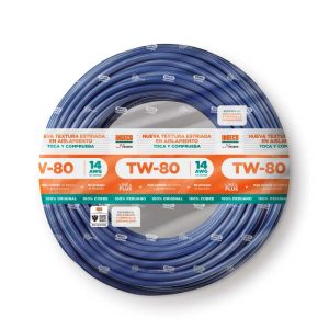 Cable TW-80 +plus 450/750 V 14 AWG Azul Indeco
