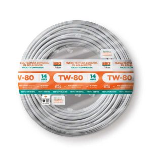 Cable TW-80 +plus 450/750 V 14 AWG Blanco Indeco