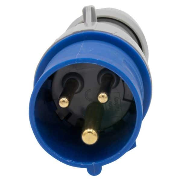 Enchufe Aéreo 2P+T 16A  250Vac IP44 AZUL - 6H - P17 Tempra Pro - Imagen 3