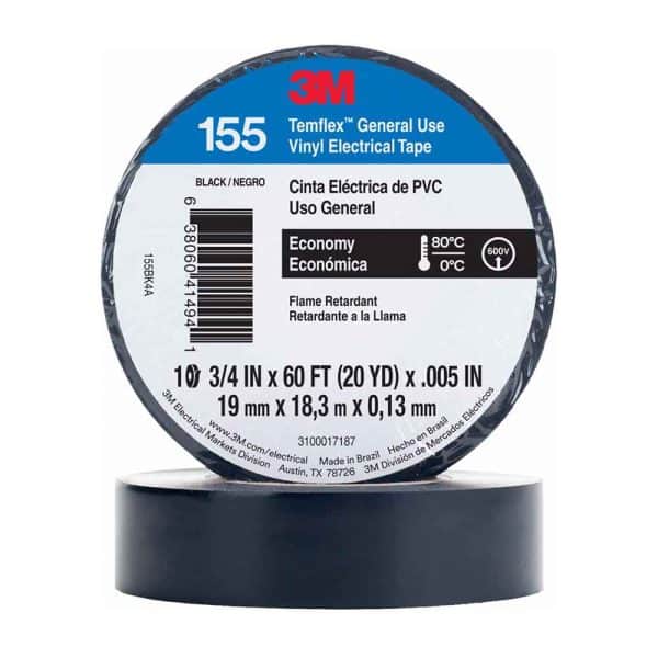 Cinta Aislante Vinílica Temflex 155 3/4" x 18m Negro
