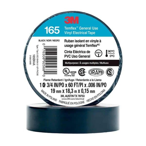 Cinta Aislante Vinílica Temflex 165 3/4" x 18m Negro