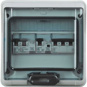 Tablero BTDIN IP65 de 8 polos en 1 fila con puerta